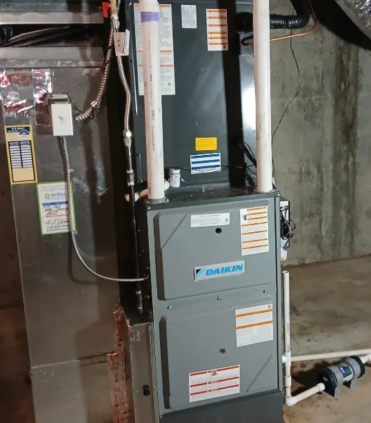 Daikin high-efficiency gas furnace and indoor equipment installed in the Golden home